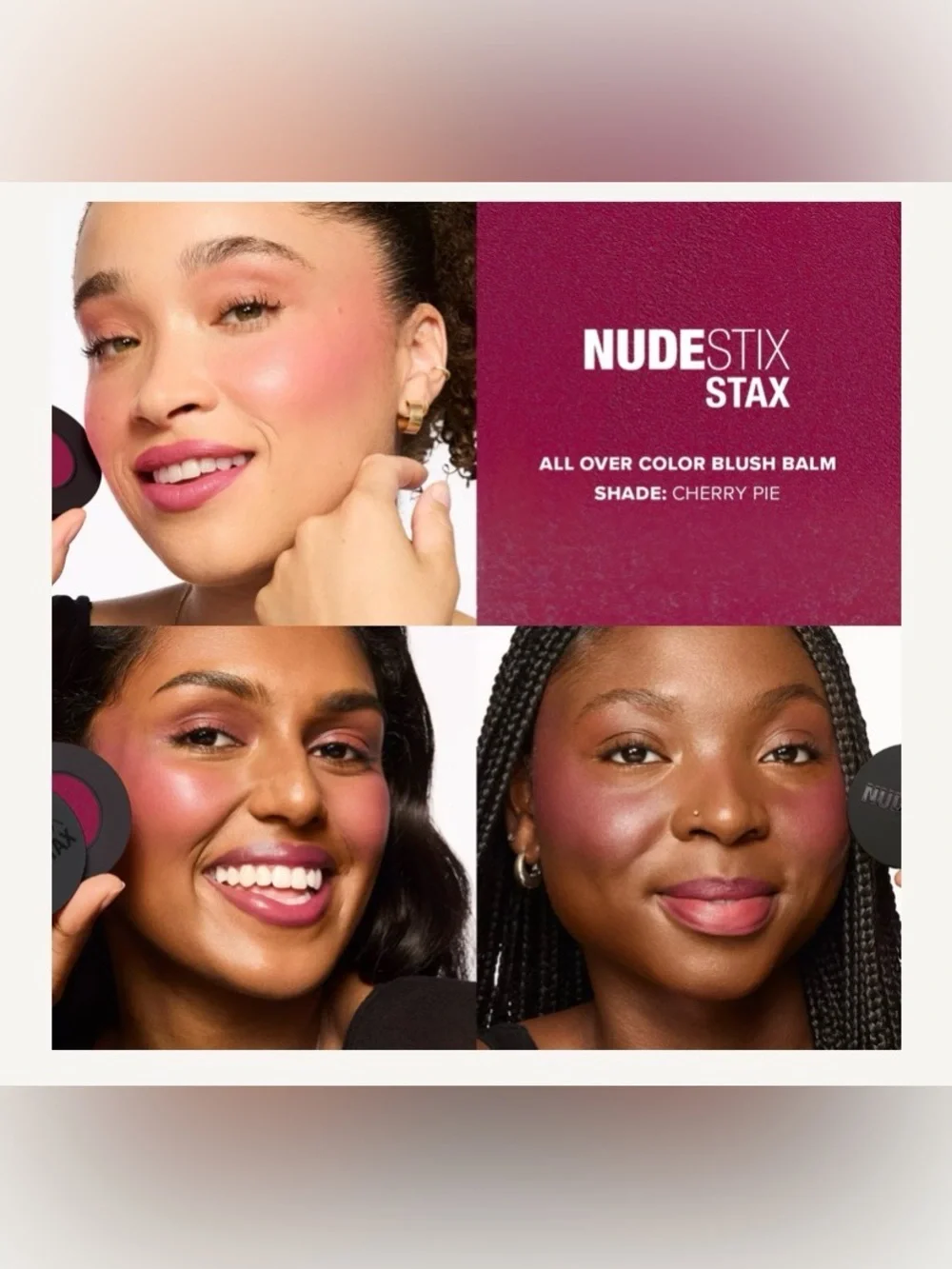 Nudestix Stax All Over Color Blush Balm ~Cherry Pie, Love & Roses or Melon Sugar